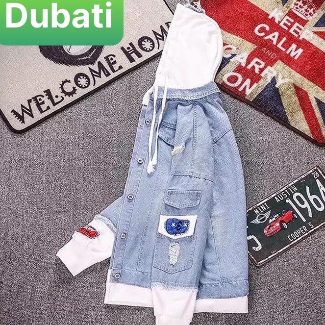 ÁO KHOÁC JEAN XANH NAM NỮ UNISEX CHẤT BÒ CÓ NÓN HOT TREND HÀN QUỐC - DUBATI FASHION