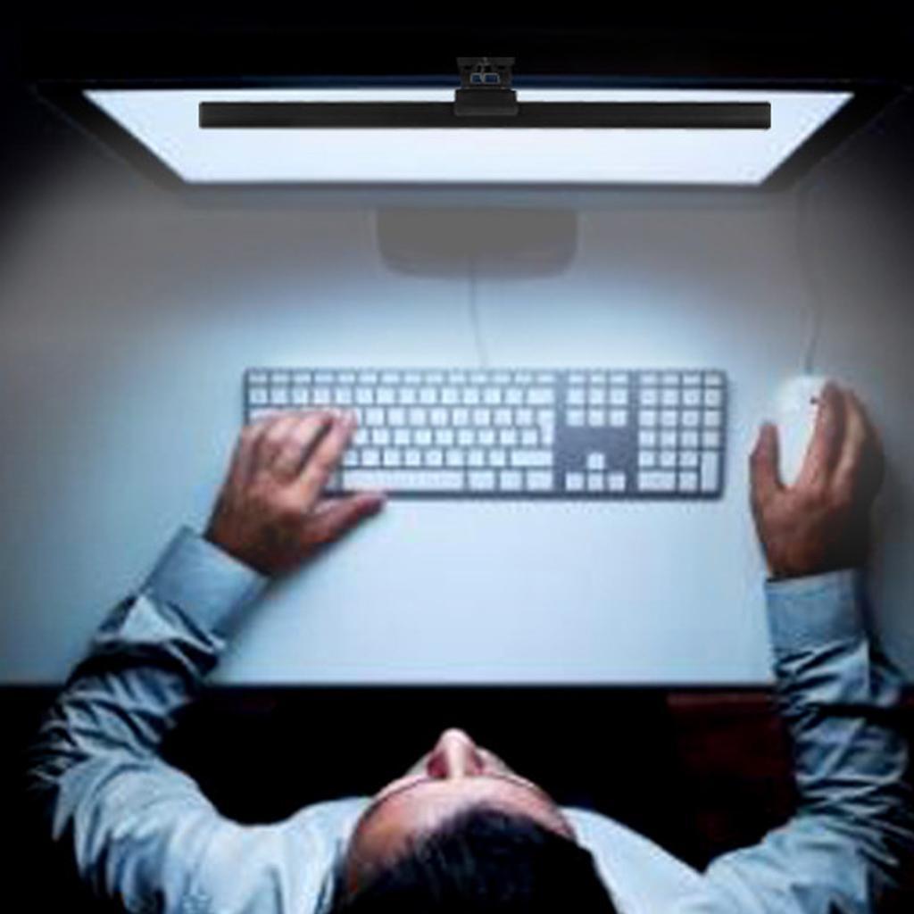 Office Read Laptop Adjustable Temperature Monitor Screen LED Hanging Lamp