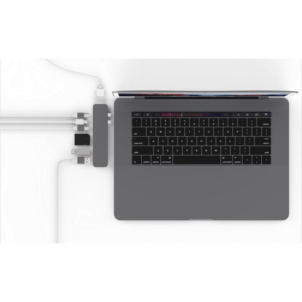 Cổng chuyển đổi dành cho MacBook HyperDrive PRO 8-in-2 Hub cổng kkết ối USB-C USB-C độ phân giải 4K - hàng chính hãng