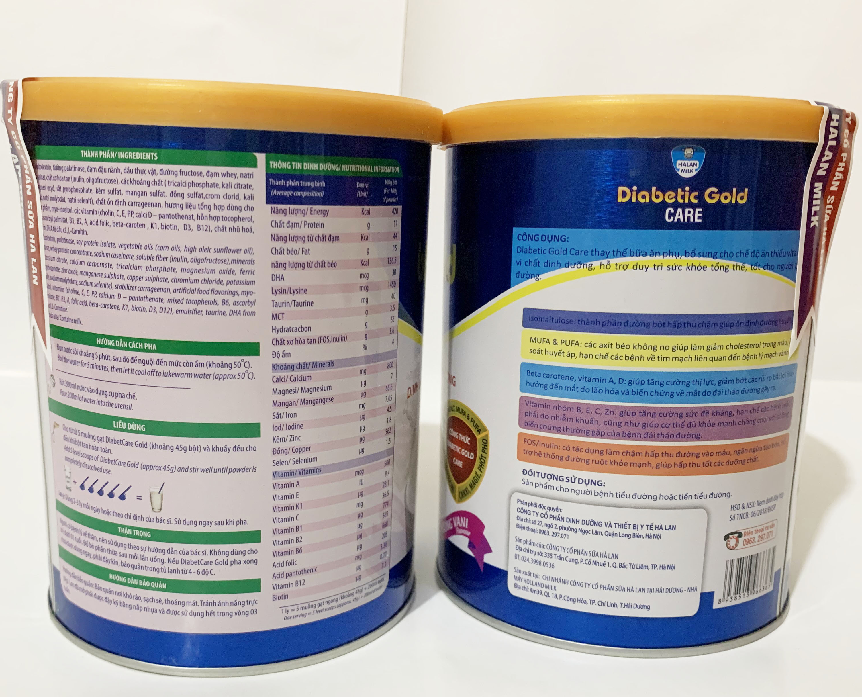 Sữa bột Diabetic Gold Care - Dinh dưỡng cho người tiểu đường - 900gr