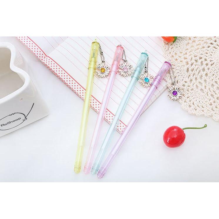Bút Gel Nước Mực Đen Hình Cánh Hoa H75