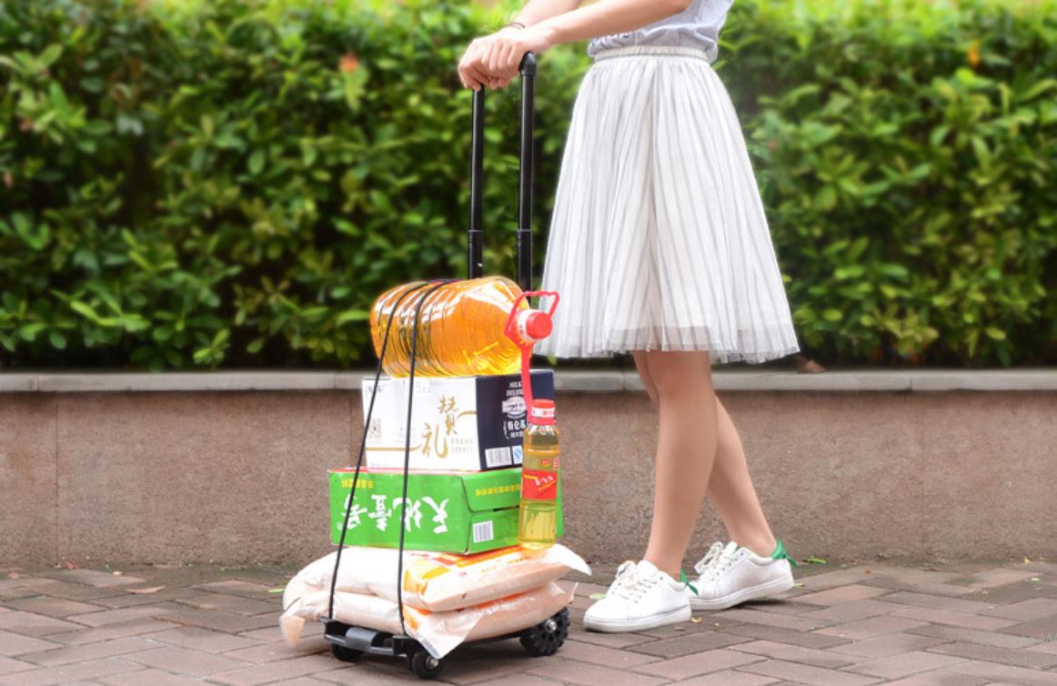 Xe Kéo Hàng Đa Năng Tiện Dụng Có dây chằng Tải Trọng 33kg-XKT02