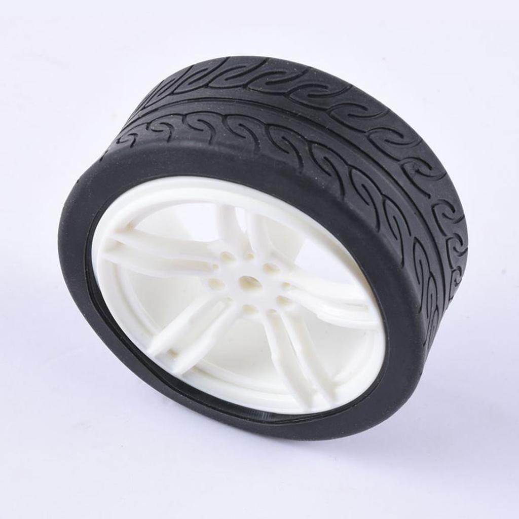 For Compatible Kits Smart Robot - 12 Pcs Smart Robot Car Tyres Wheels For TT Motor Chassis - 12x Smart robot car wheels
