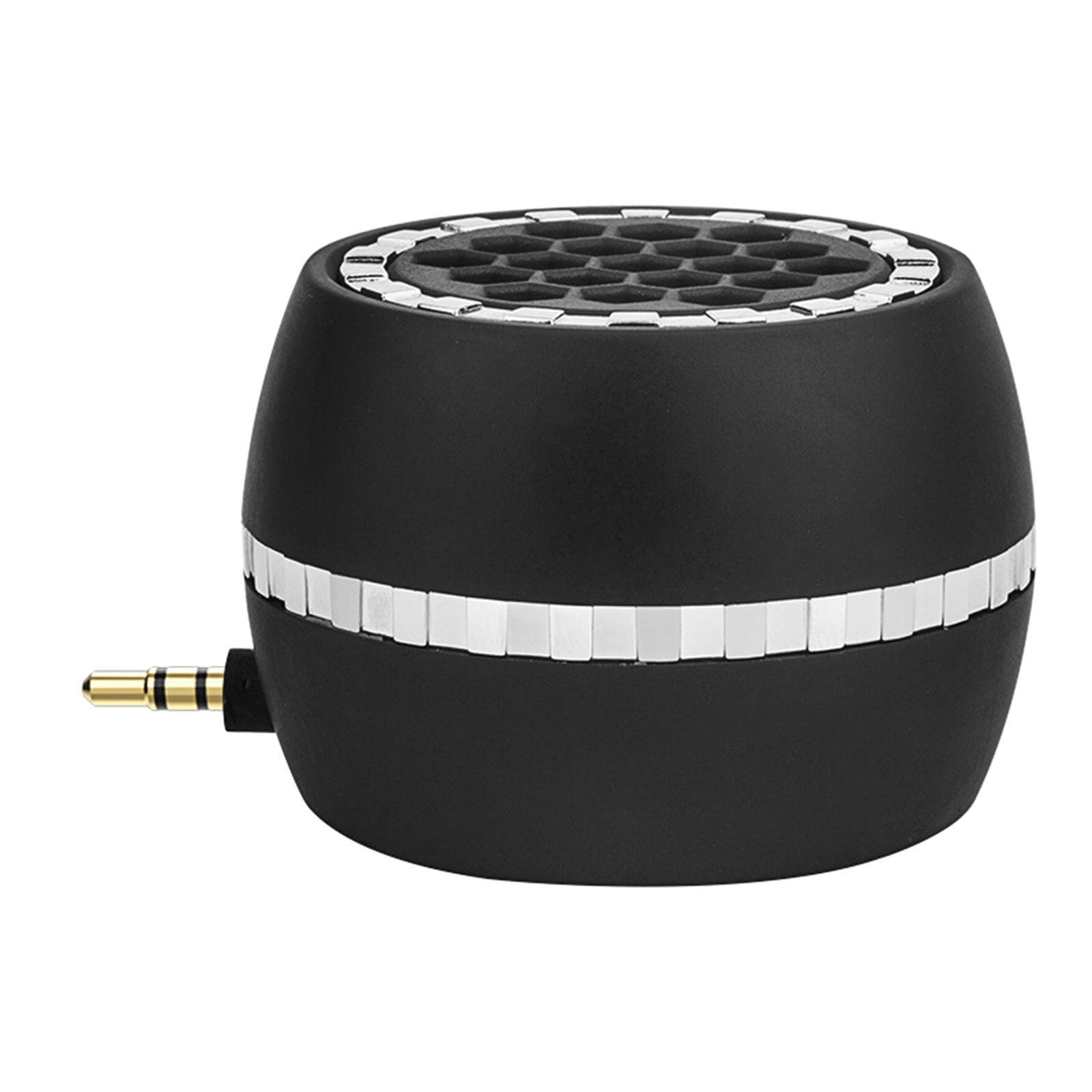Wireless Mini Speaker with 3.5mm AUX Audio Jack for Mobile Phone Computer Black