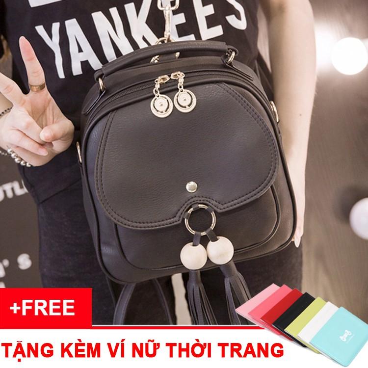 Balo thời trang nữ phong cách Hàn Quốc chất liệu da mềm