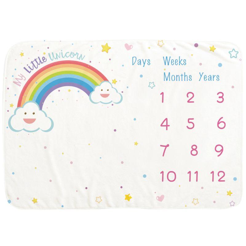 Cho Bé Hàng Tháng Ghi Tăng Trưởng Cột Mốc Chăn Sơ Sinh Đạo Cụ Chụp Ảnh Trẻ Em Hình Sáng Tạo Cầu Vồng Vải Nền Trẻ Sơ Sinh G