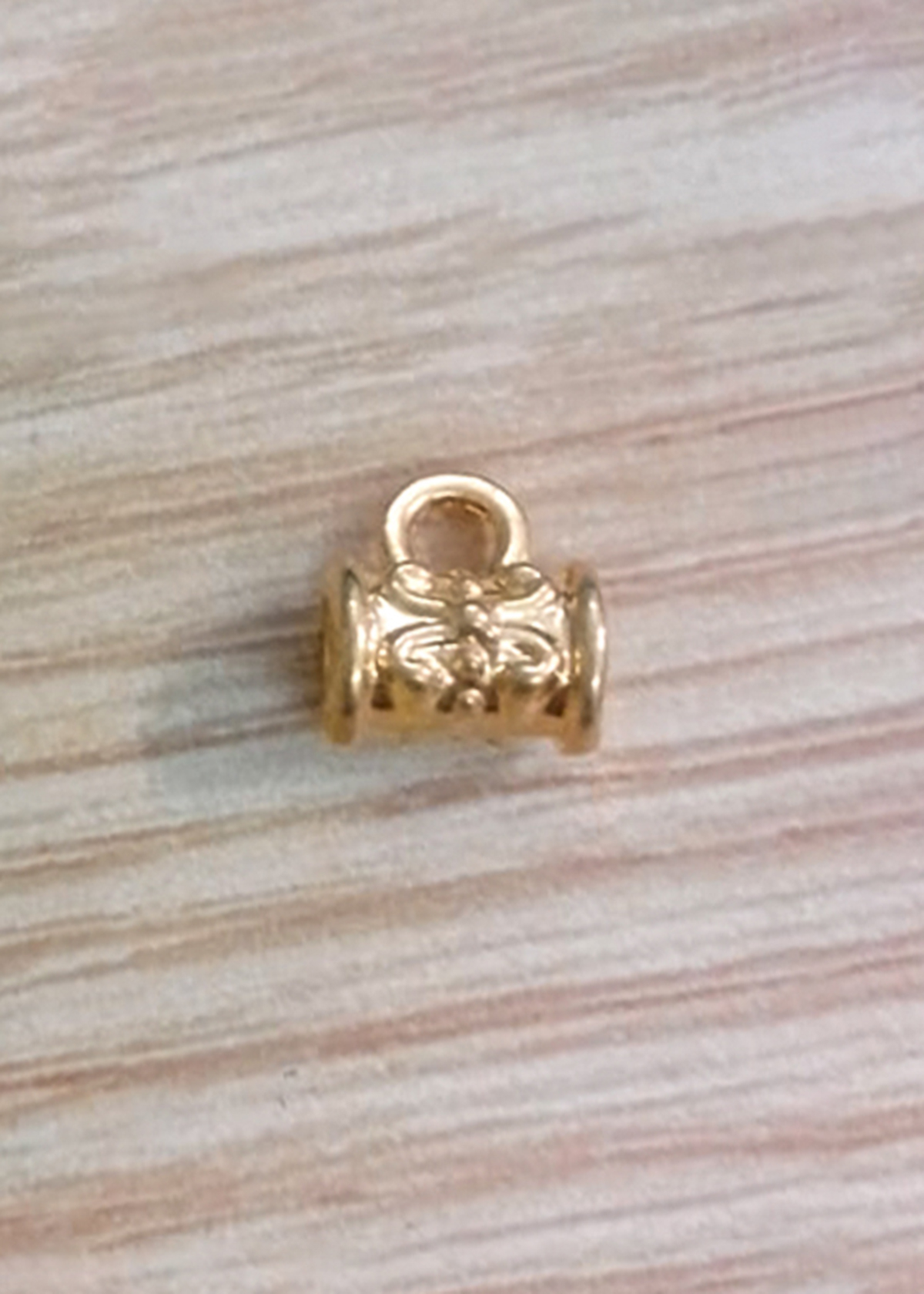 Combo 8 cái charm hợp kim ống trụ đốt trúc gắn charm treo mạ vàng  - Ngọc Quý Gemstones