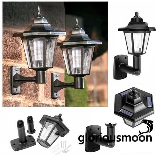 Bộ đèn tường cảm biến điện năng lượng mặt trời trạng trí cột mẫu mới siêu đẹp loại tốt