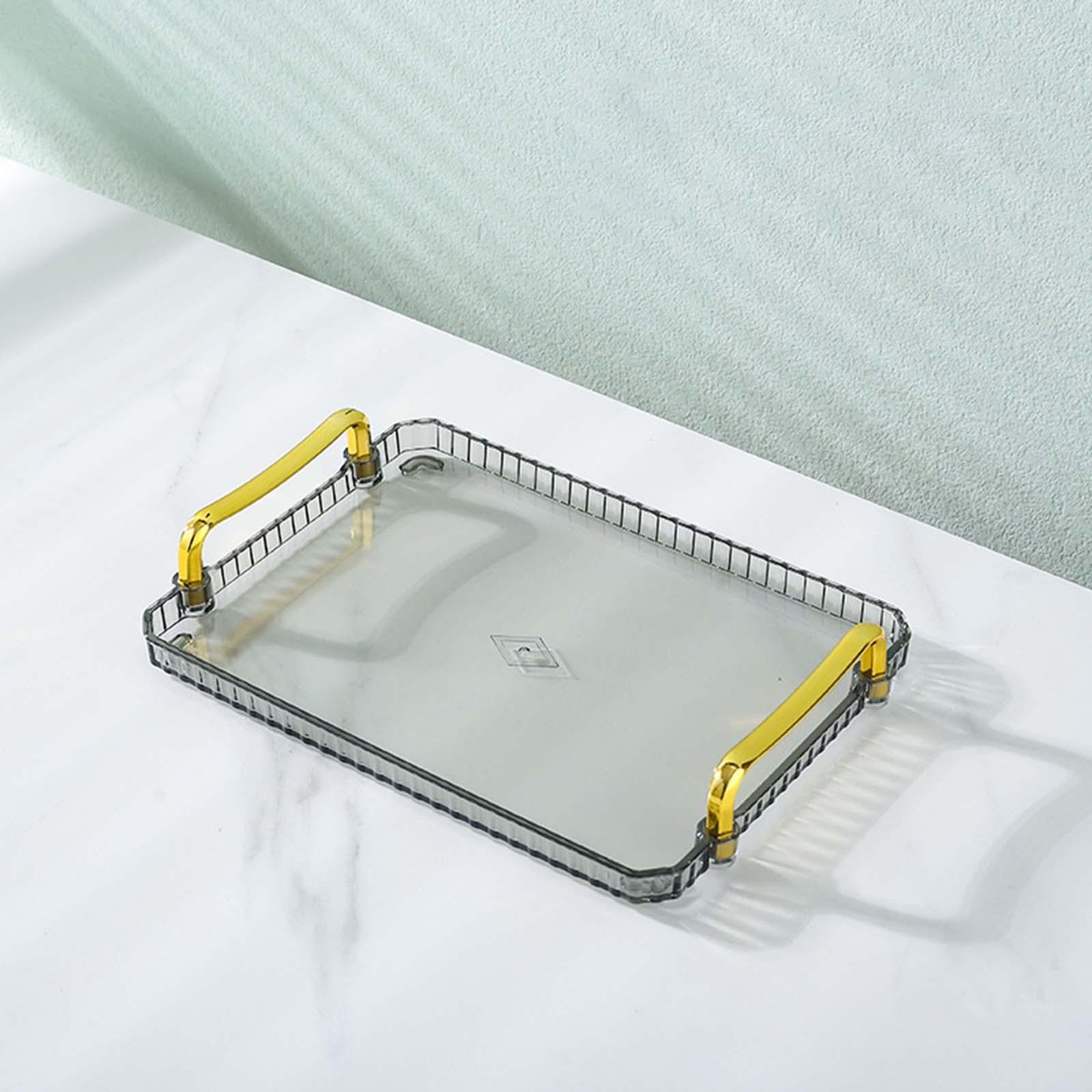 Serving Tray with Handle Storage for Living Room Dessert Dinner