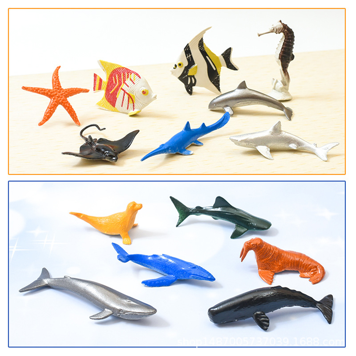 Bộ đồ chơi 46 mô hình Cá & sinh vật Biển New4all Animal Ocean World sống động cho bé 3 tuổi
