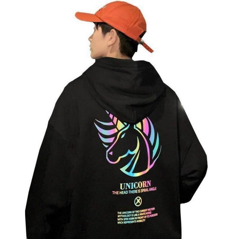 Áo khoác Hoodie Nam, Hoodie Basic Unisex Nỉ From Rộng NÓN 2 LỚP PHẢN QUANG 7 MÀ, áo nỉ tay dài form rộng Chất Lượng Vải Xịn siêu dày Form rộng
