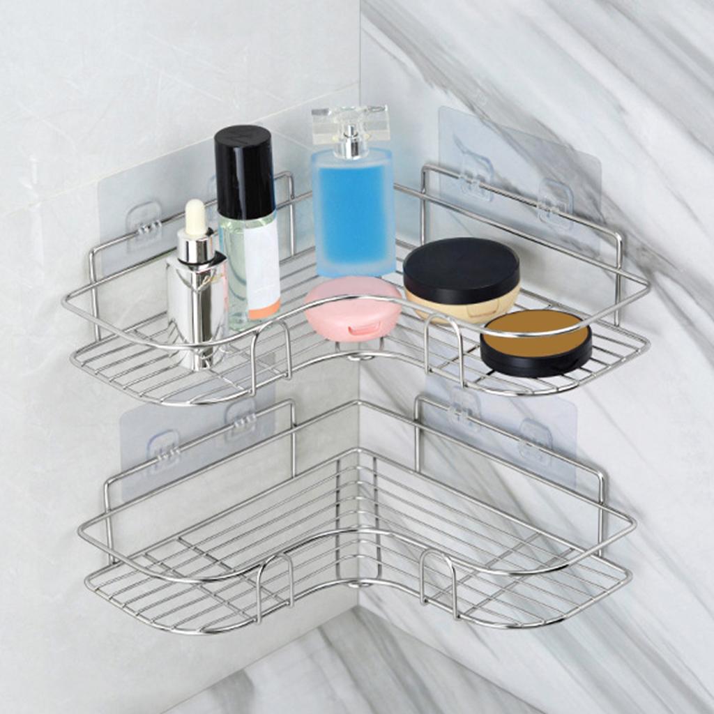 Adhesive Corner Shower Caddy No Drilling Tidy for  Organizer Storage no