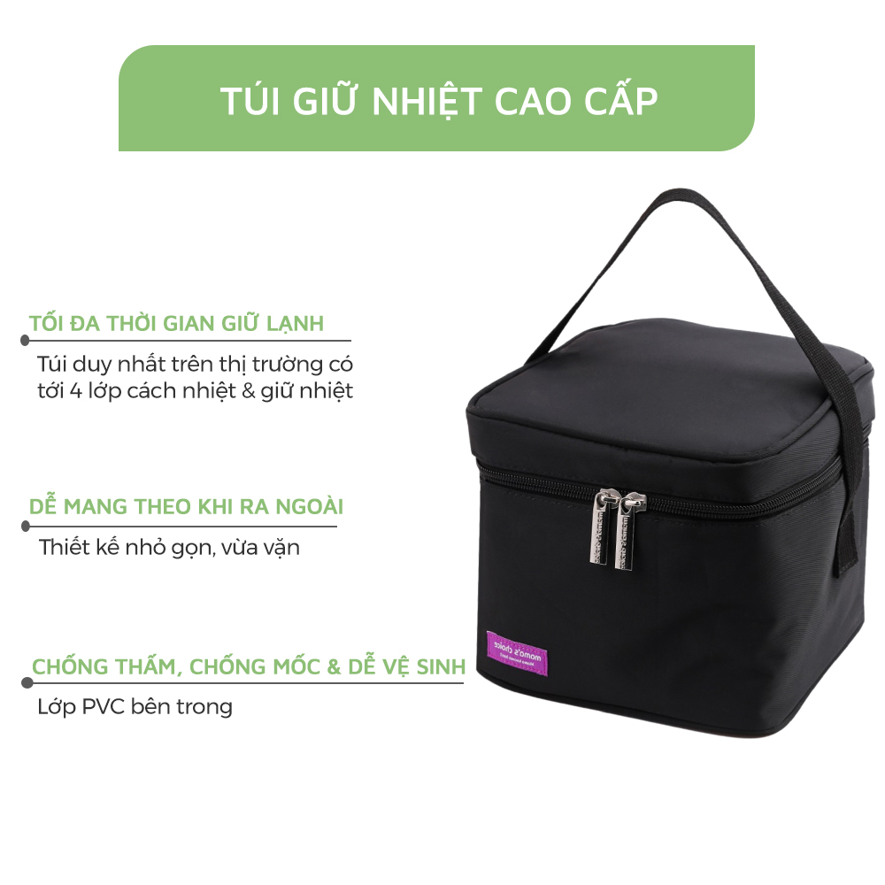 Trọn Bộ Giữ Lạnh Sữa Mẹ Mama’s Choice, Bảo Quản Sữa Mẹ, Đựng và Giữ Ấm Đồ Ăn Cho Bé, Chất Liệu Cao Cấp 4 Lớp Dày Dặn