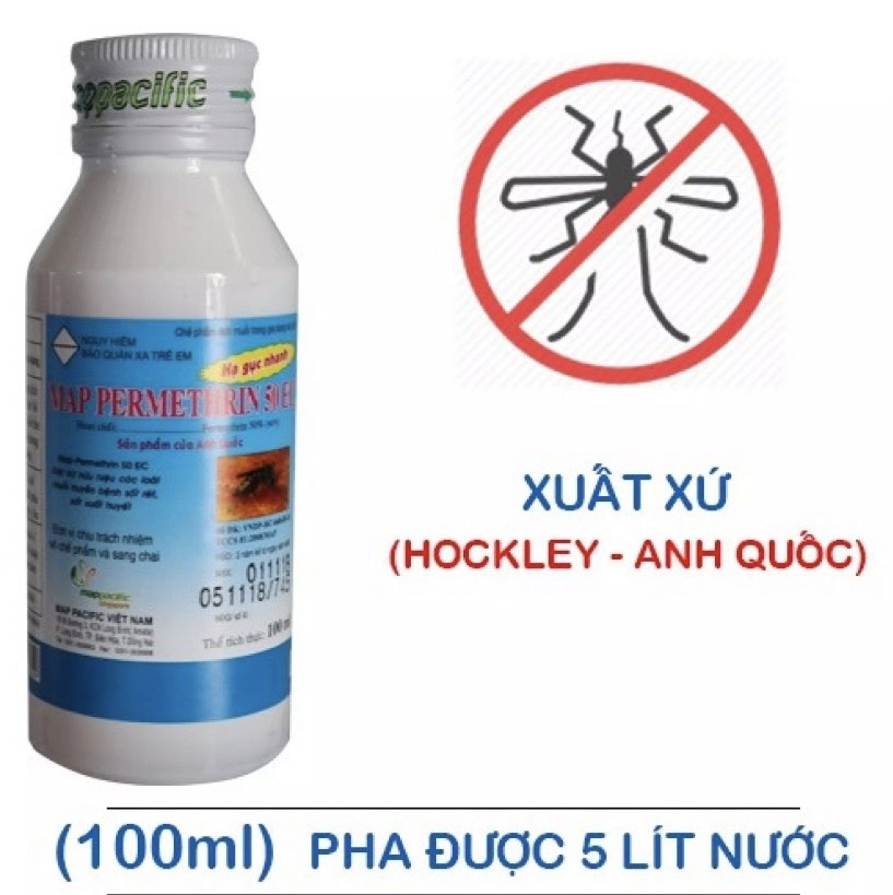 Chế Phẩm Diệt Muỗi MAP PERMETHRIN 50EC xuất xứ Anh Quốc , Thuốc diệt muỗi sinh học ,tiêu diệt muỗi phòng chống bệnh do muỗi gây ra và kiến gián hiệu quả cao