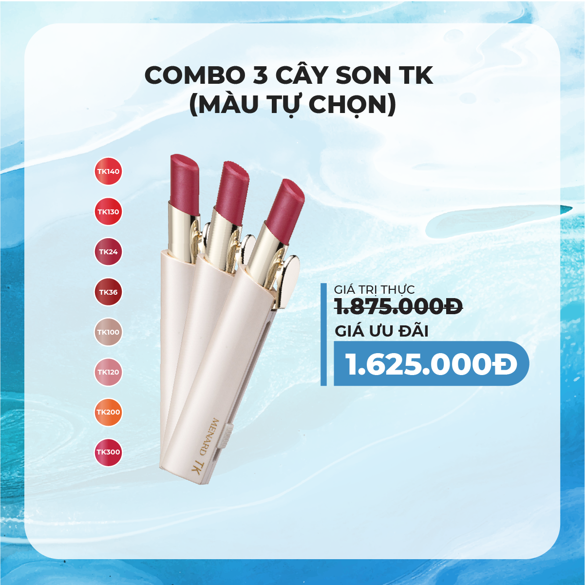 Son Menard TK Lipstick Chống Oxy Hóa Môi, Không Lem Trôi (3.2gr