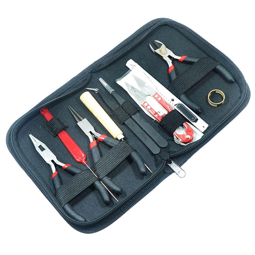 11 Pieces/set Jewelry Making Tools Kit Hand Tools Pliers for Beading Crafting with Case