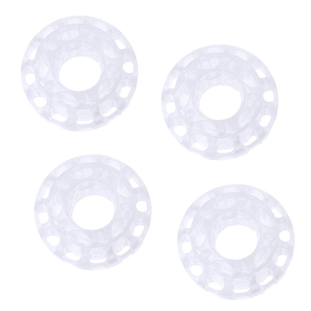 4pcs Inline/Roller/Hockey Skate Replacement PU Wheel 55 x 25mm - Transparent