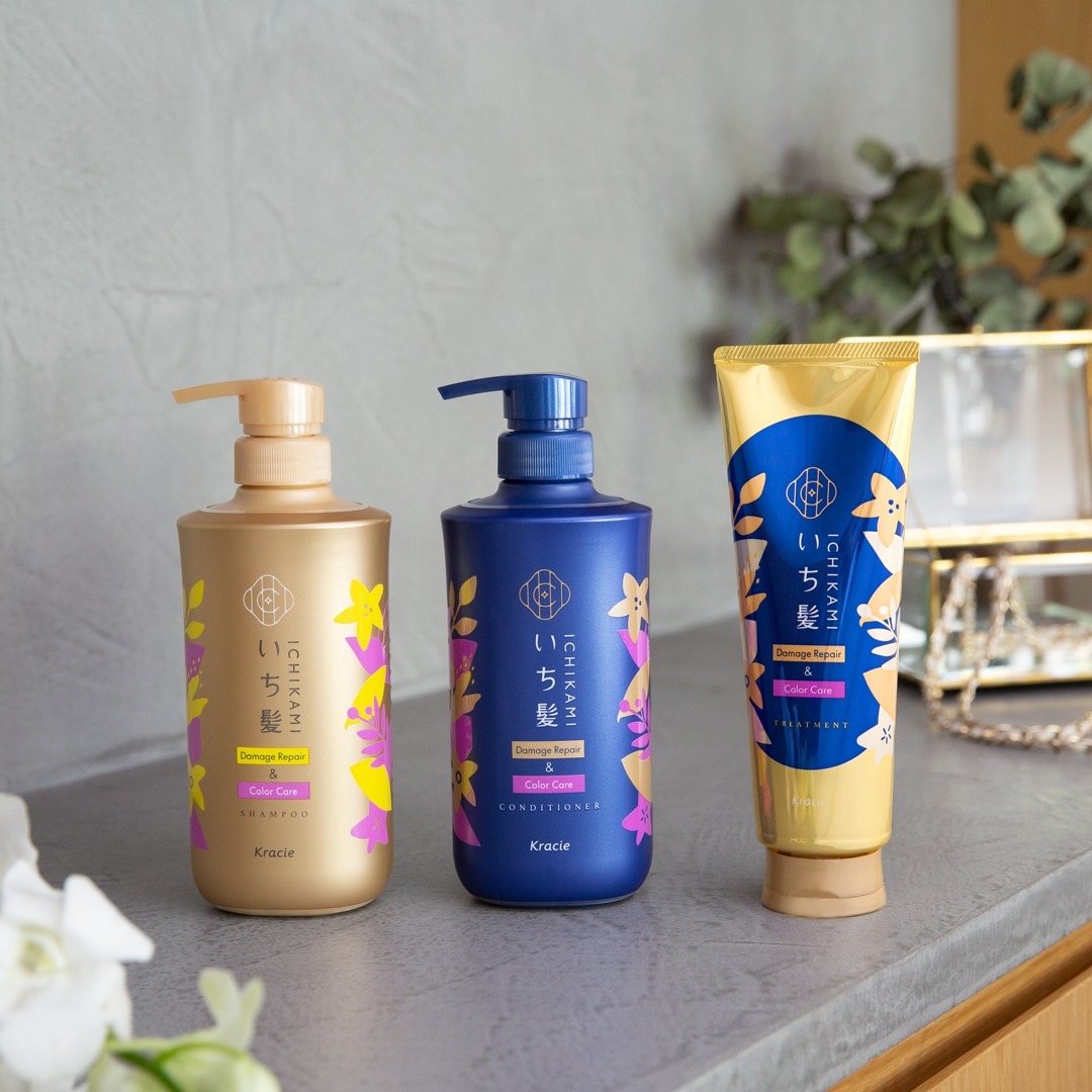 Dầu Gội Phục Hồi Hư Tổn Dành Cho Tóc Nhuộm Kracie Ichikami Damage Repair &amp; Color Care Shampoo (Chai 480ML)