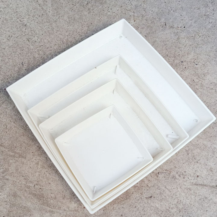 Combo 10 Khay đĩa lót hứng nước chậu trồng cây Vuông DV20-- Viền 19cm - Lọt Lòng 17cm