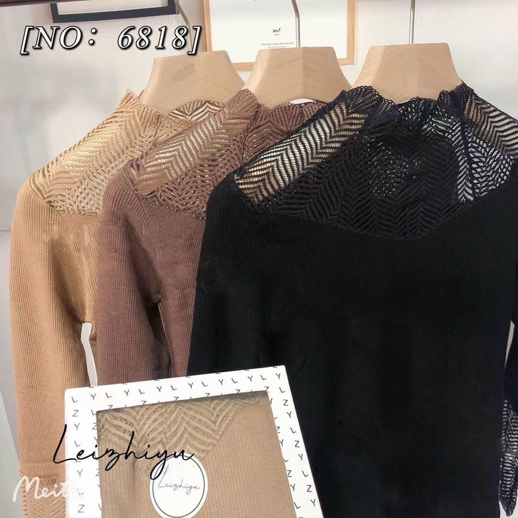 Áo giữ nhiệt cổ lọ ren co gian 4 chiểu , áo len tăm tay dài mặc trong vest 6818