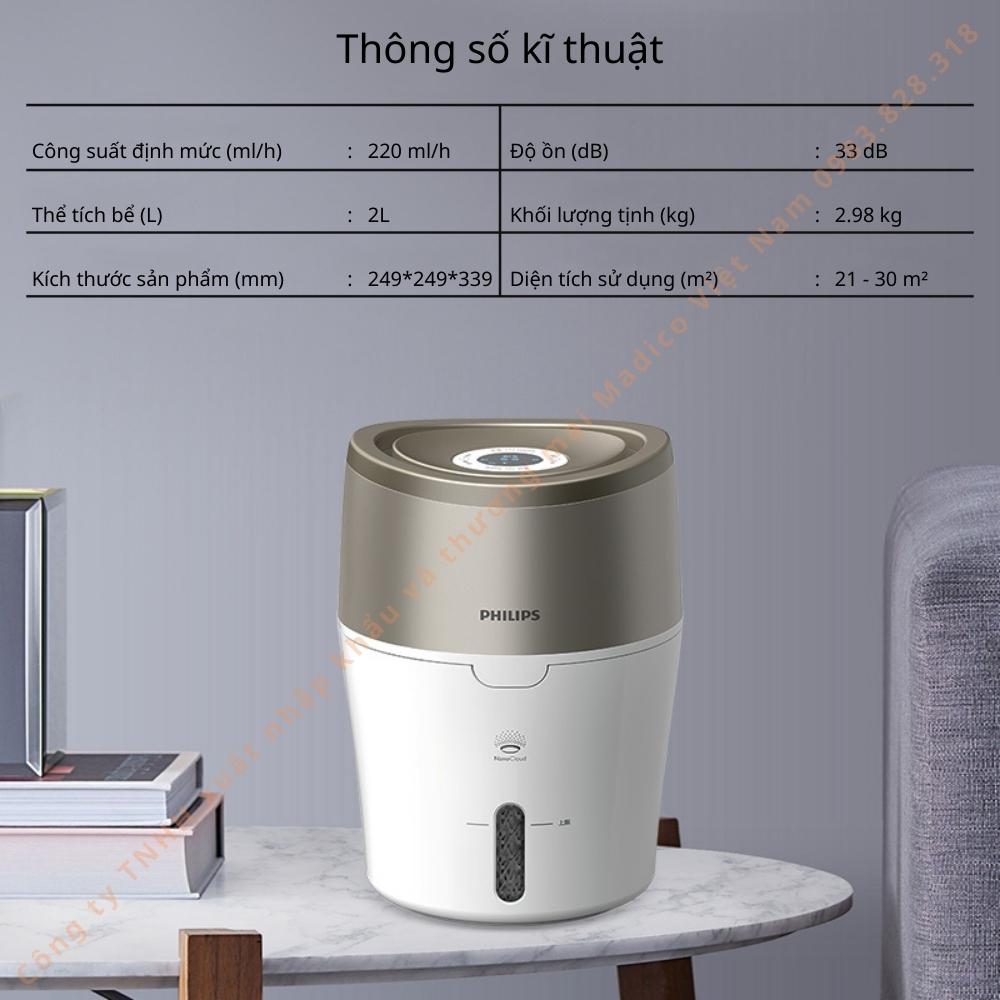 Máy tạo độ ẩm Philips làm ẩm không khí phòng đa năng hiển thị đèn led HU4803 - Hàng nhập khẩu