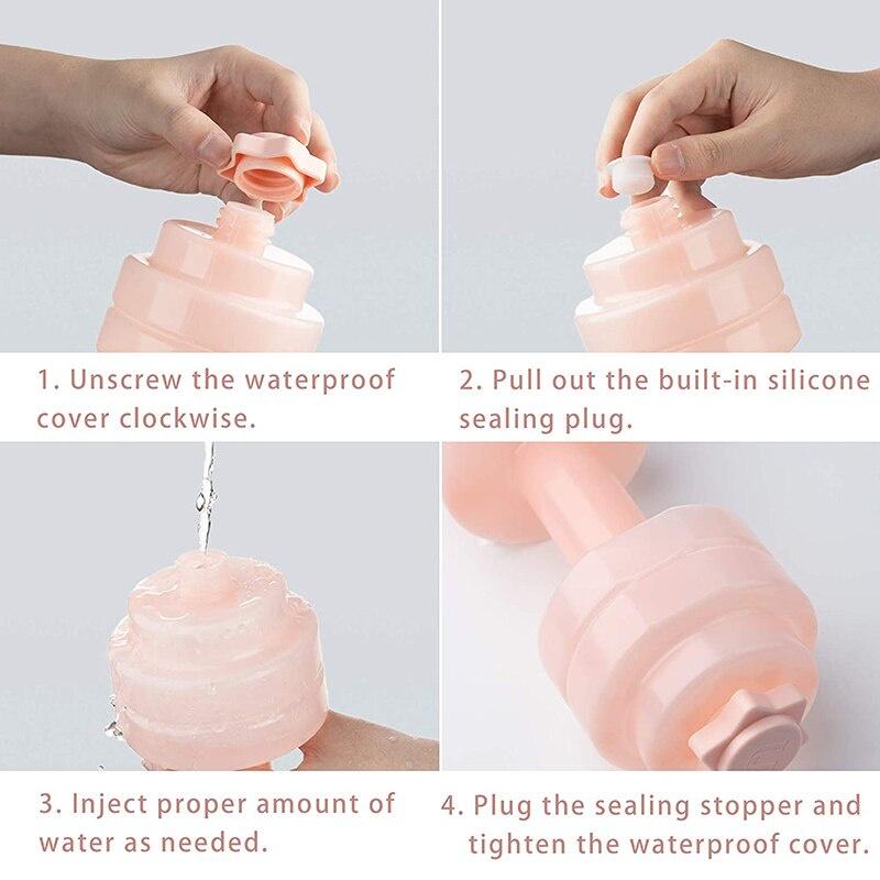 Water-filled Dumbbell Set Weight Adjustable Water Dumbbell Suitable for Yoga Training Sports Fitness Home Gym Fitness Equipment