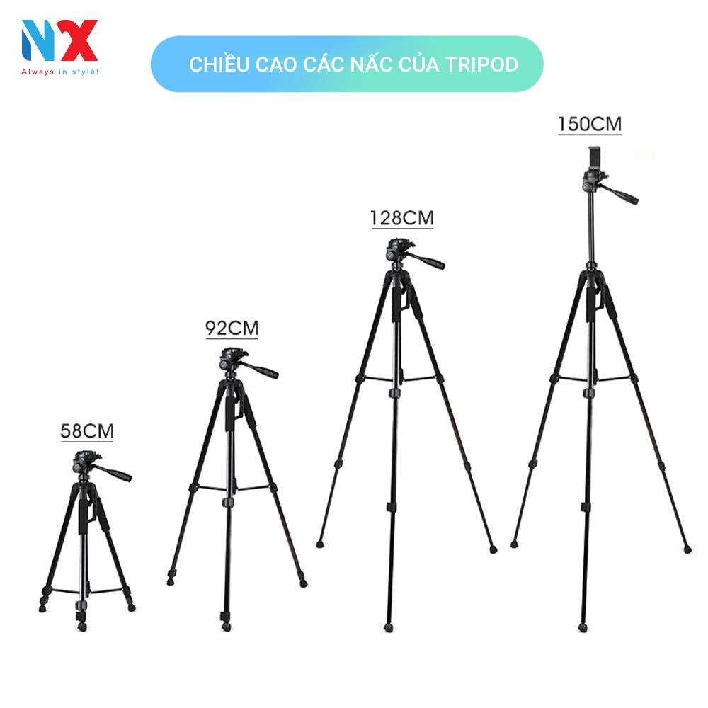 Tripod điện thoại, máy ảnh NvX 3540 chất liệu hợp kim chắc chắn