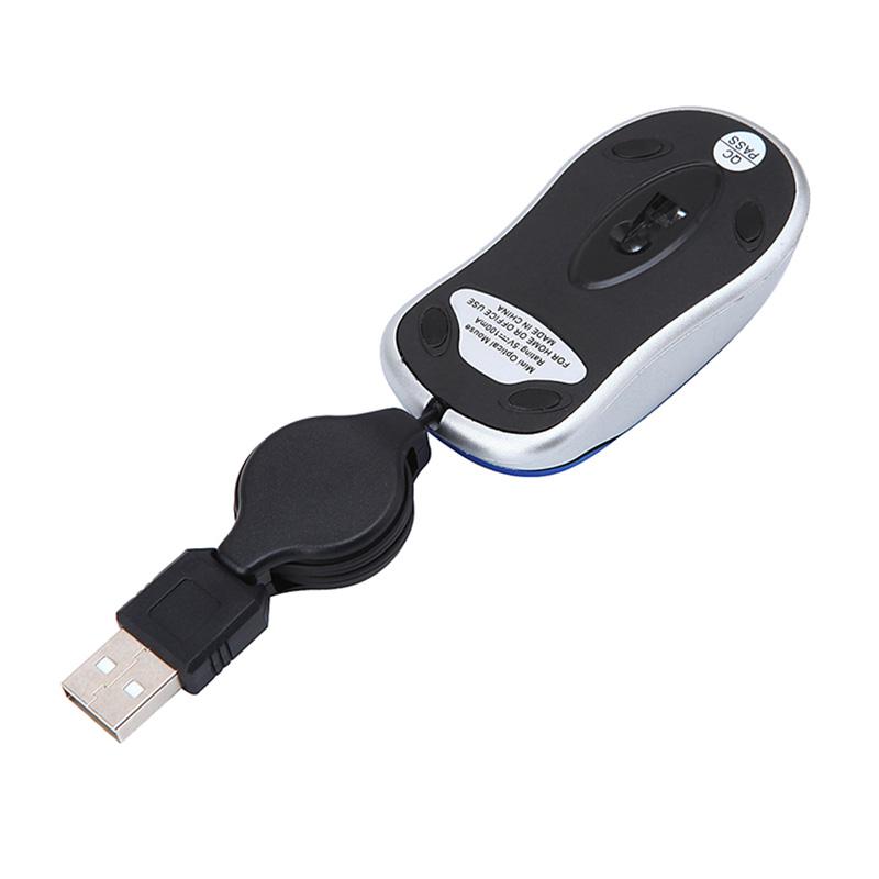 Mini Có Thể Thu Vào Cáp USB Có Dây Quang-Tuyệt Vời cho Trẻ Em & Du Lịch Dành cho Apple Mac HP Dell Laptop Lenovo Thinkpad sony Asus Acer