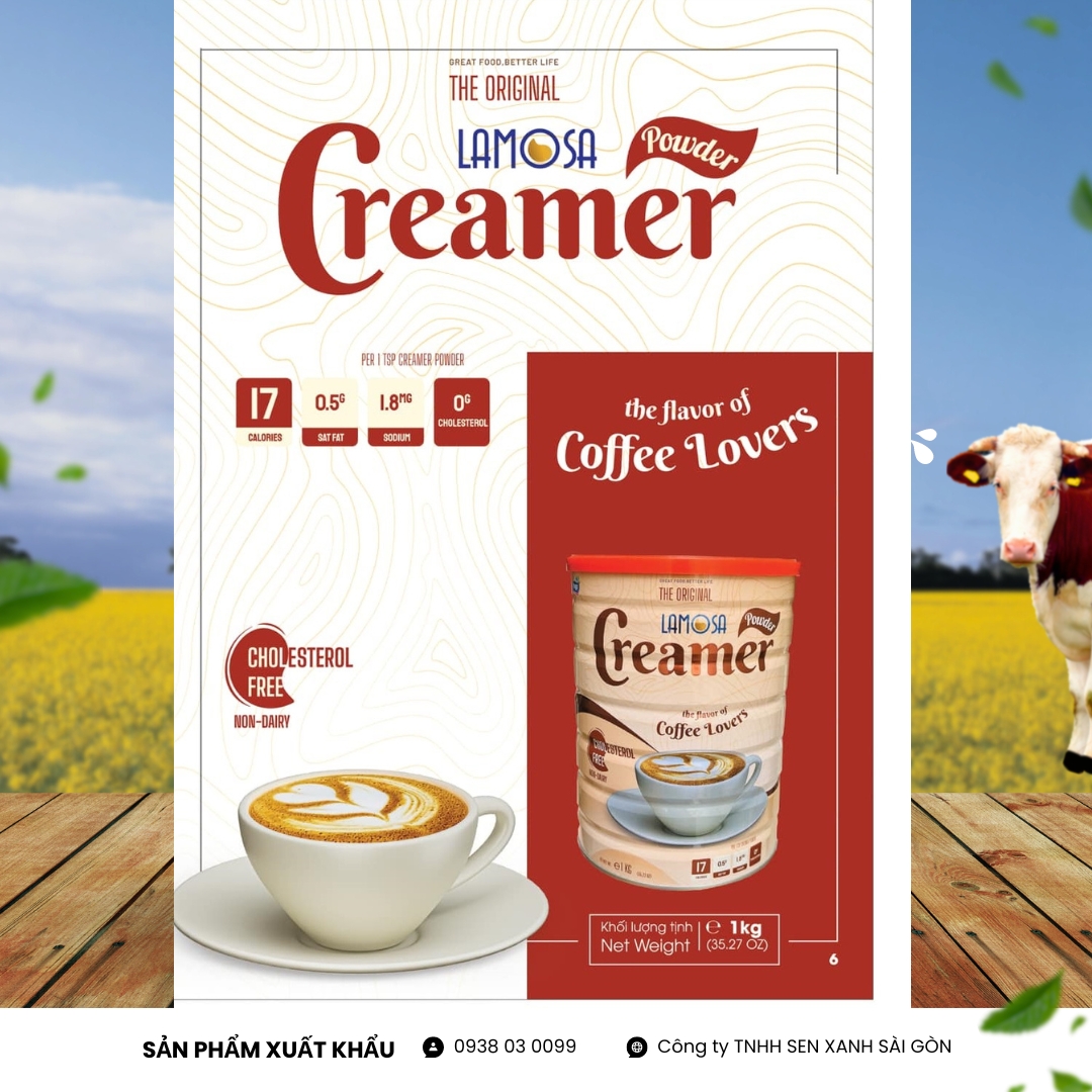 Bột Kem Pha Cà Phê Lamosa Creamer lon 1kg