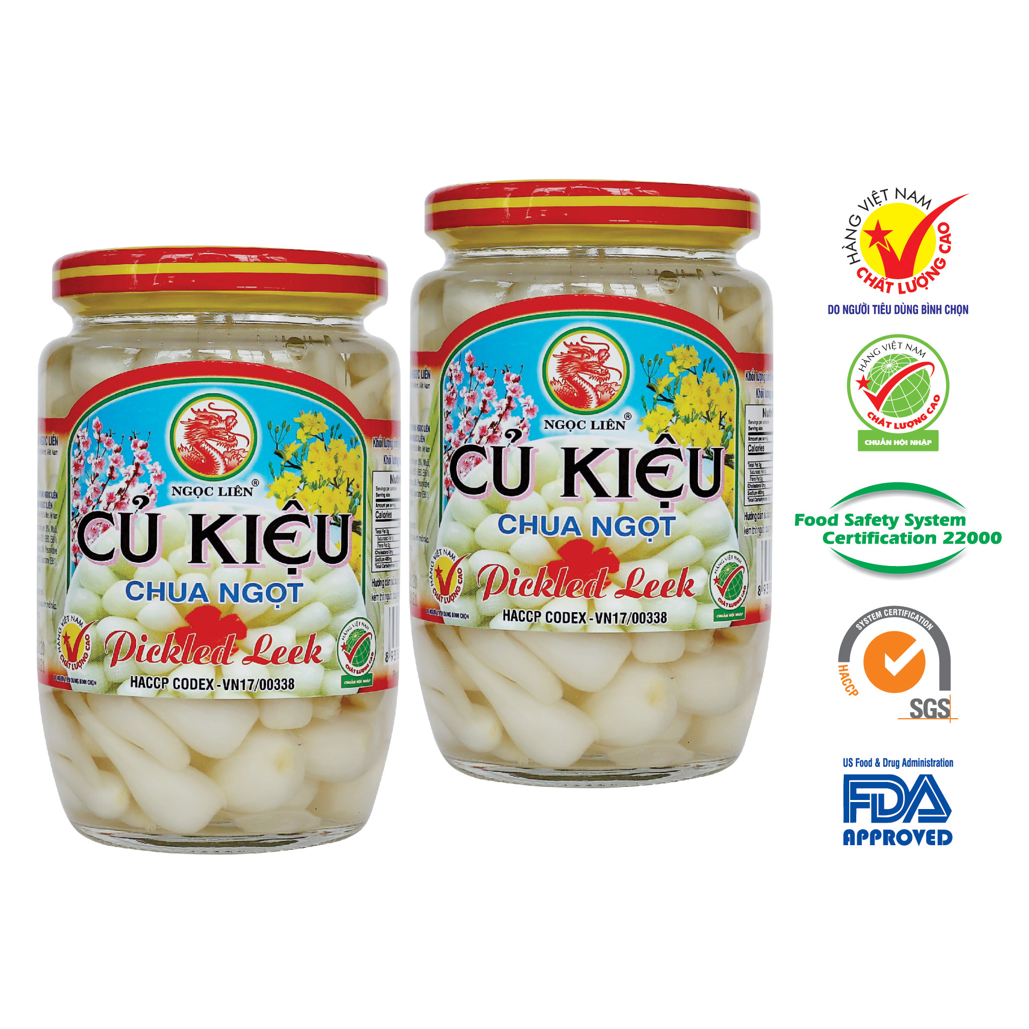 2 hũ Củ Kiệu 390g Ngọc Liên