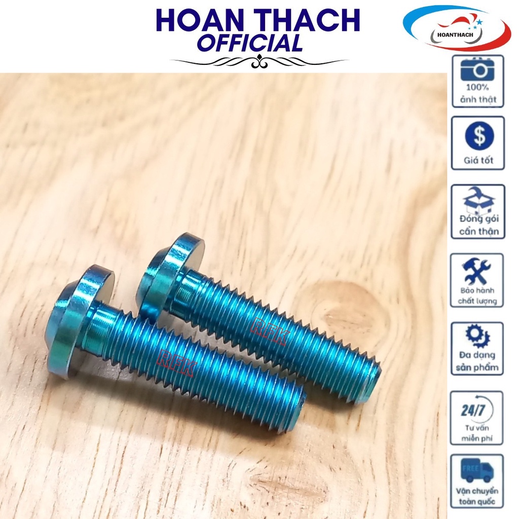 Ốc Gr5 8L30 Đầu Dù Xanh dùng cho nhiều dòng xe  SP010477 (giá 1 con)