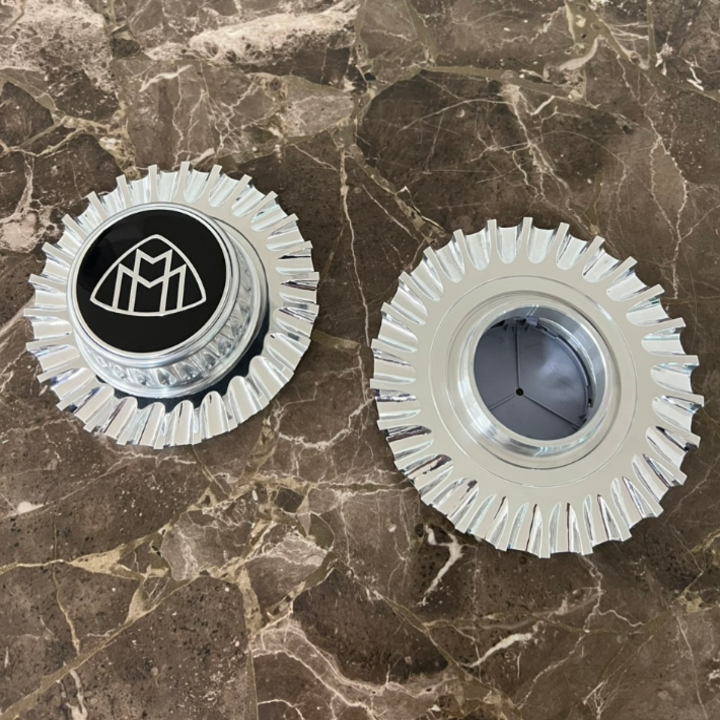 Logo chụp mâm, ốp lazang bánh xe ô tô Maybach BC-012 - Hợp kim nhôm cao cấp