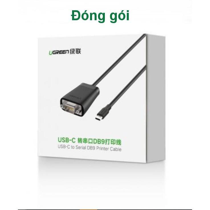 Cáp chuyển đổi tín hiệu USB type C sang RS232 DB9 dài 1.5m UGREEN CM253 70612 - Hàng chính hãng