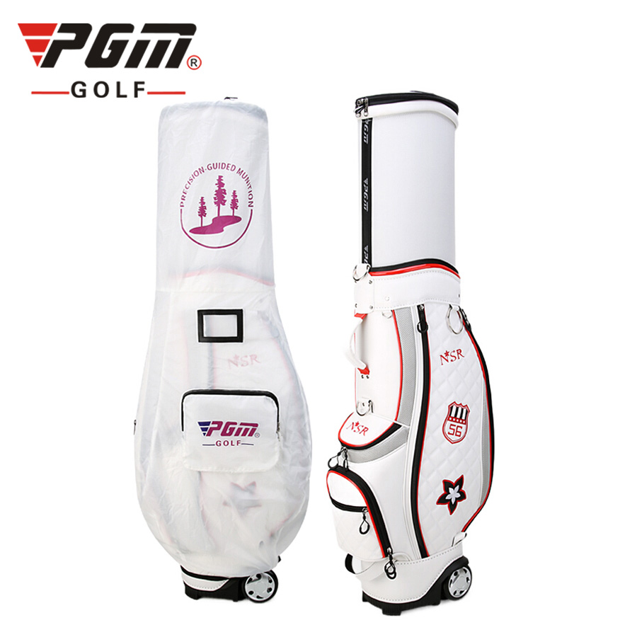 TÚI GẬY GOLF NỮ FULLSET NẮP CỨNG - PGM QB057 MICROFIBER RETRACTABLE FLOWER PRINTING GOLF BAG