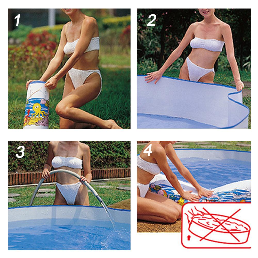 Bể bơi di động bằng nhựa cho trẻ sơ sinh 155x30cm