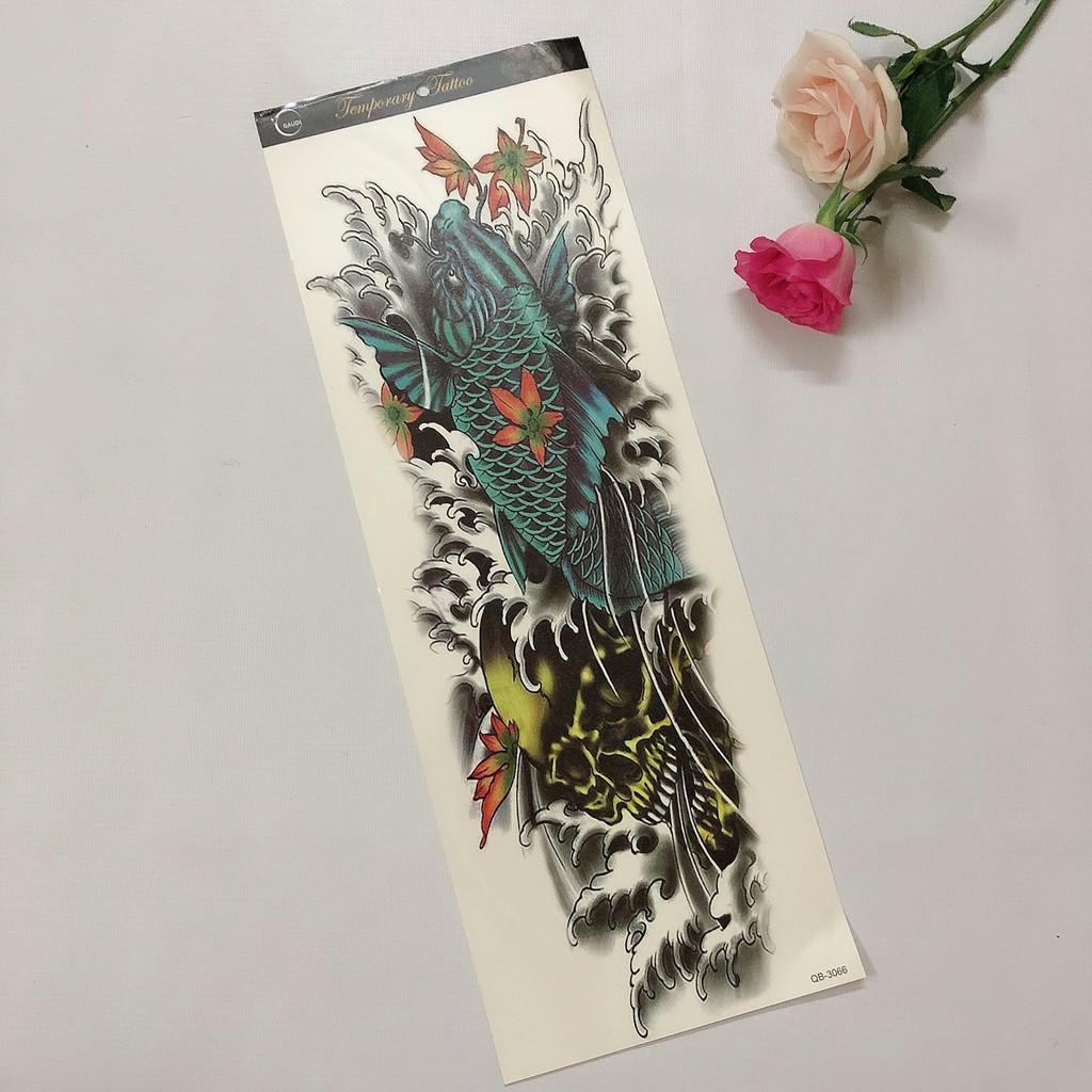 Hình xăm dán kín tay màu cao cấp 17x48cm