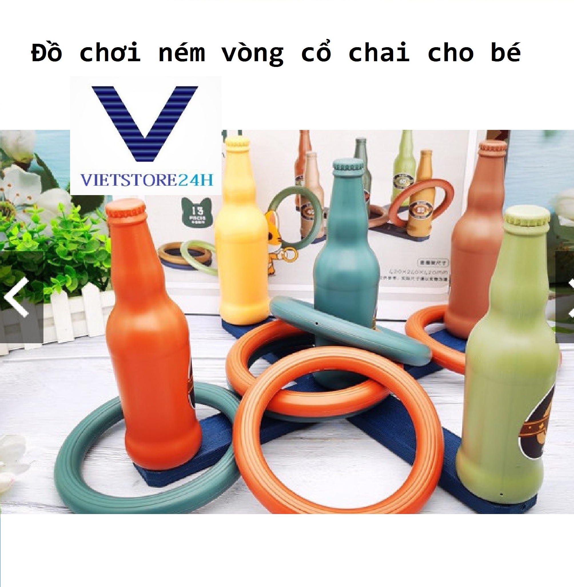 Đồ chơi ném vòng cổ chai cho bé VT