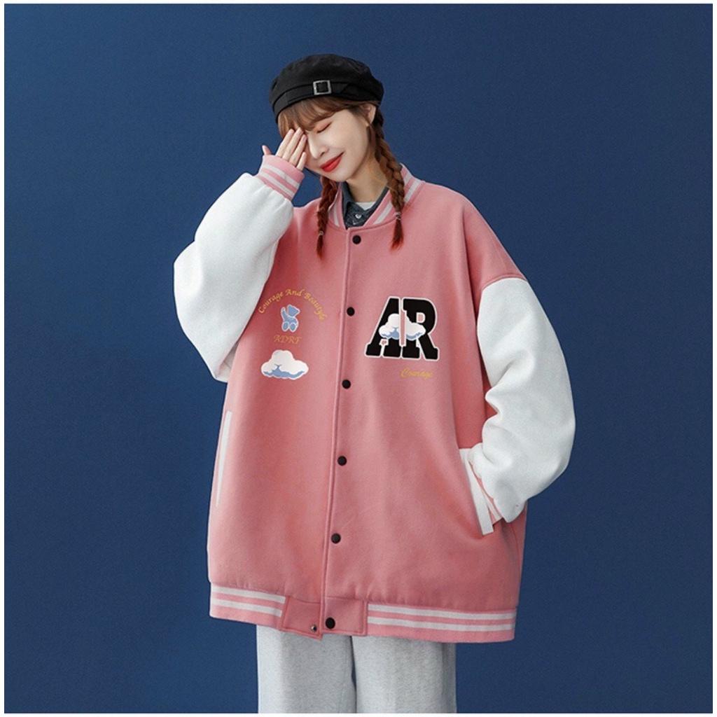 Áo Khoác Hoodie, Áo Khoác Nỉ Nam Nữ Dày Dặn Form Unisex In Họa Tiết Chữ AR Phối Nút Bấm Siêu Đẹp Hot Trend