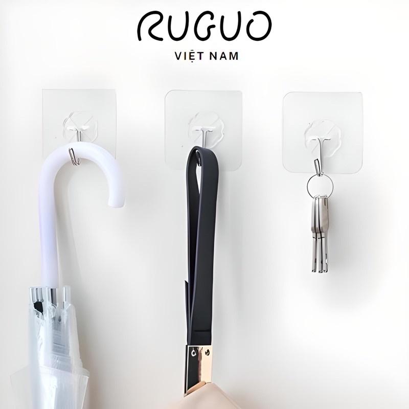Móc dán tường, treo tường 6x6cm chịu lực tốt, treo vật trang trí phòng khách, đồ dùng nhà bếp, phòng tắm