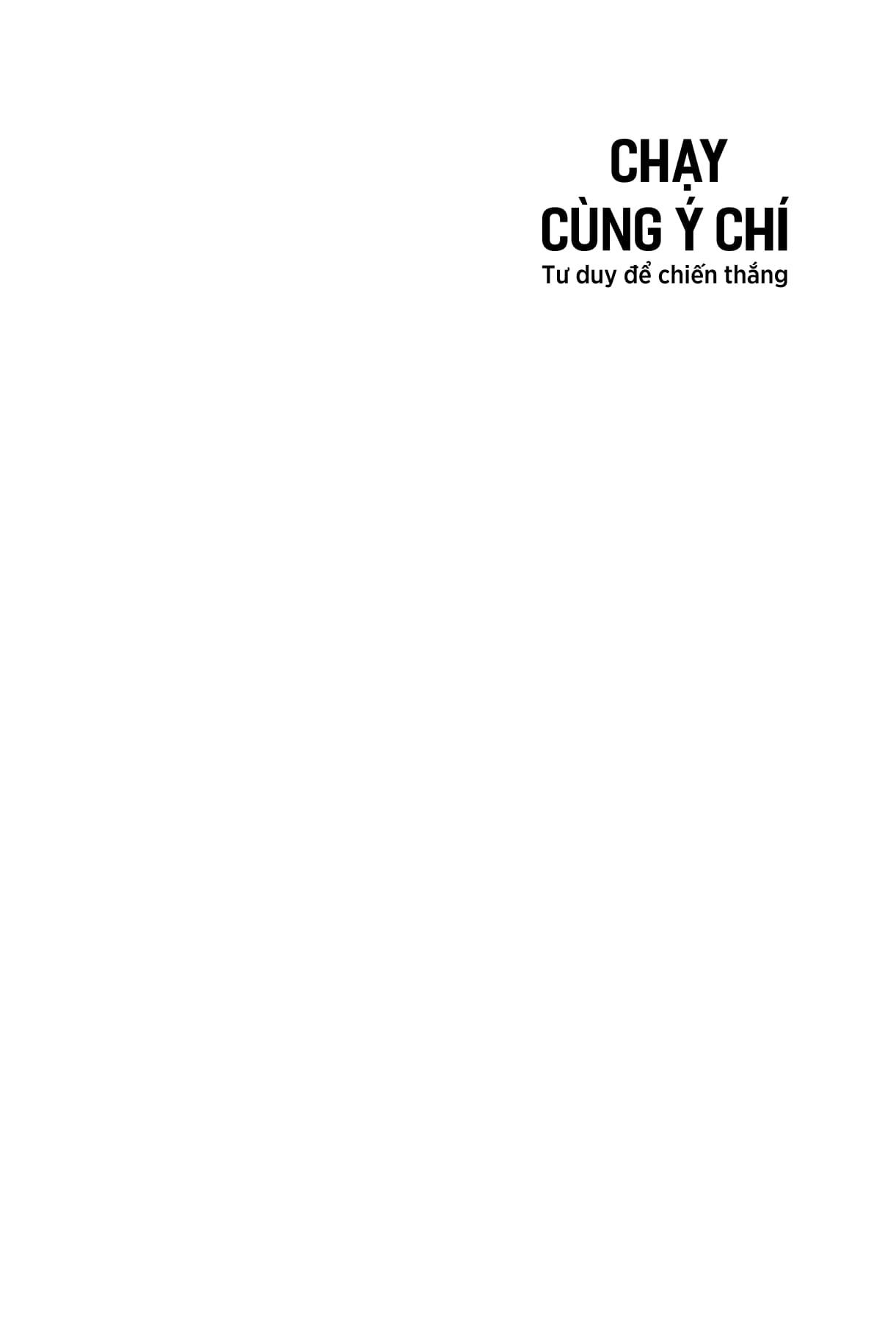 Chạy Cùng Ý Chí - Tư Duy Để Chiến Thắng