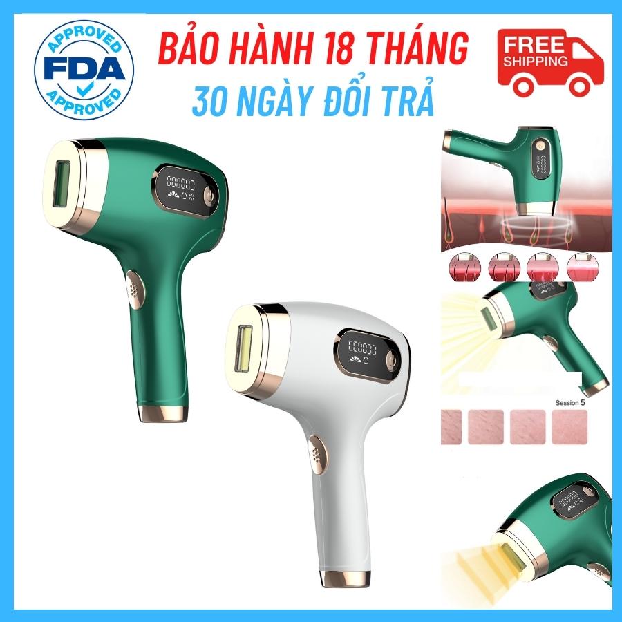 Máy triệt lông tại nhà IPL[CÔNG NGHỆ MỸ LÀM LẠNH CHUYÊN SÂU KHÔNG ĐAU] bóng đèn thạch Anh 100% LUX HAIR PRO