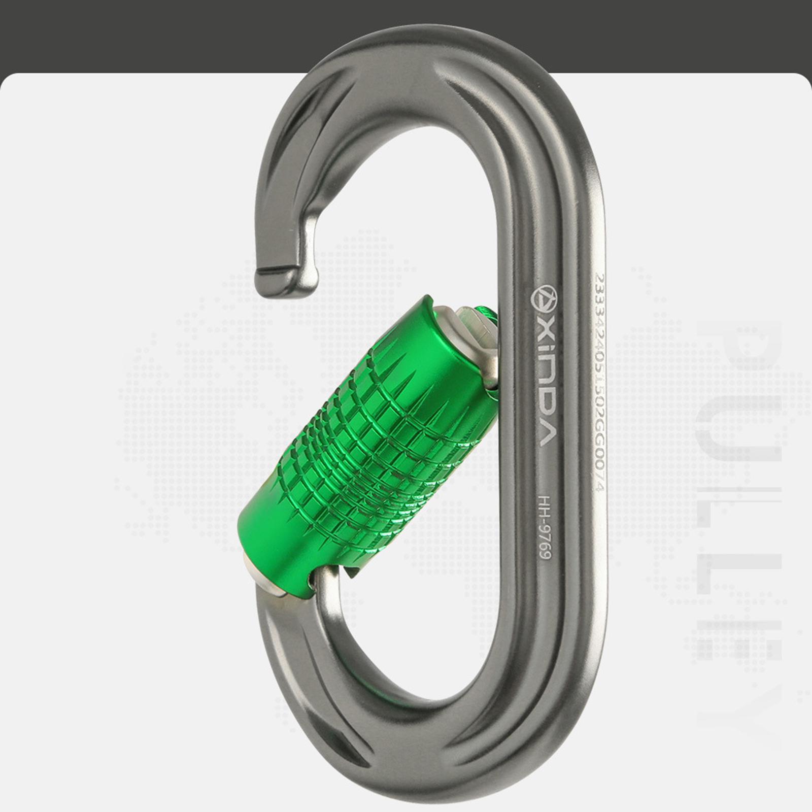 Auto Locking Carabiner Heavy Duty Carabiner 24kN Screw Lock Hanging Hook Buckle O Shape Carabiner Clip for Mountaineer, Yoga