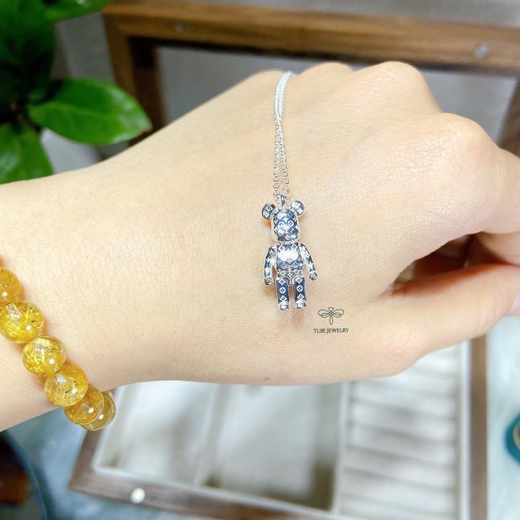 Dây chuyền bạc Tlee, Vòng cổ Gấu bạc 925 cao cấp- TleeJewelry