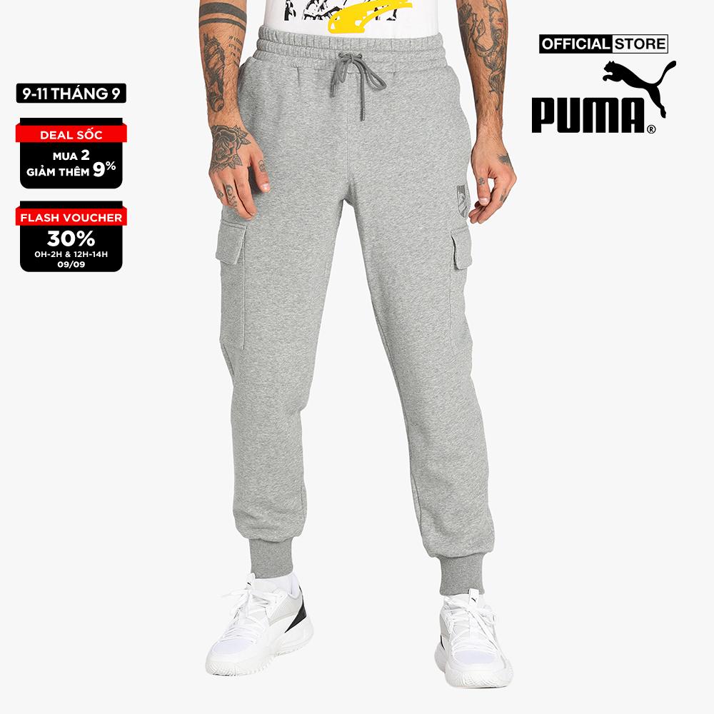 PUMA - Quần jogger thể thao nam bo gấu Booster Basketball 532124