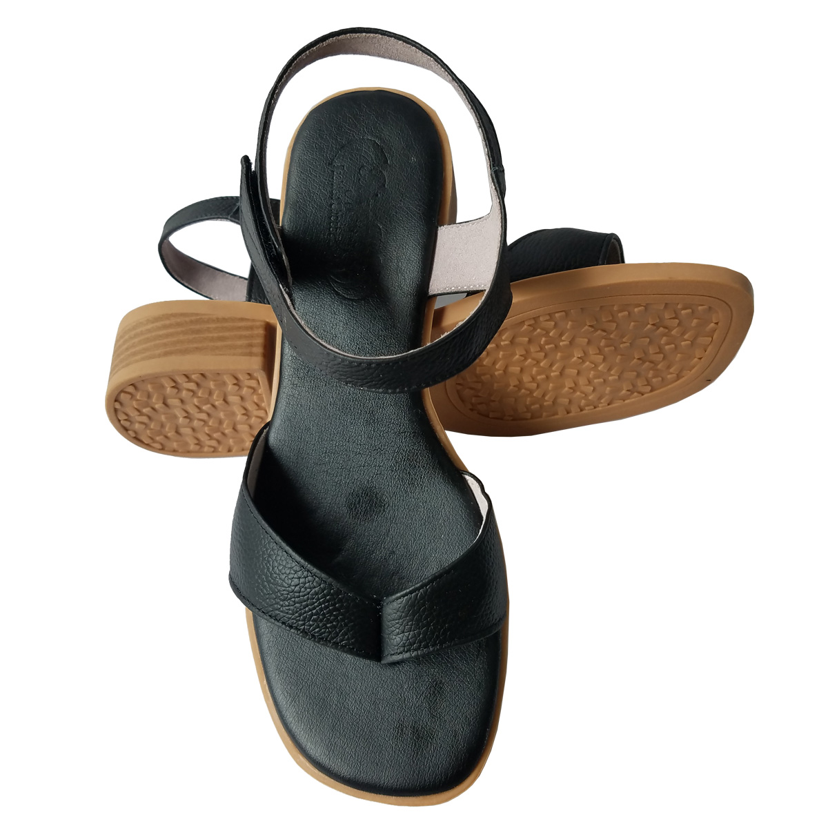 Giày Sandal Xỏ Ngón BIGGBEN Da Bò Thật Cao 3 Phân SDCG97