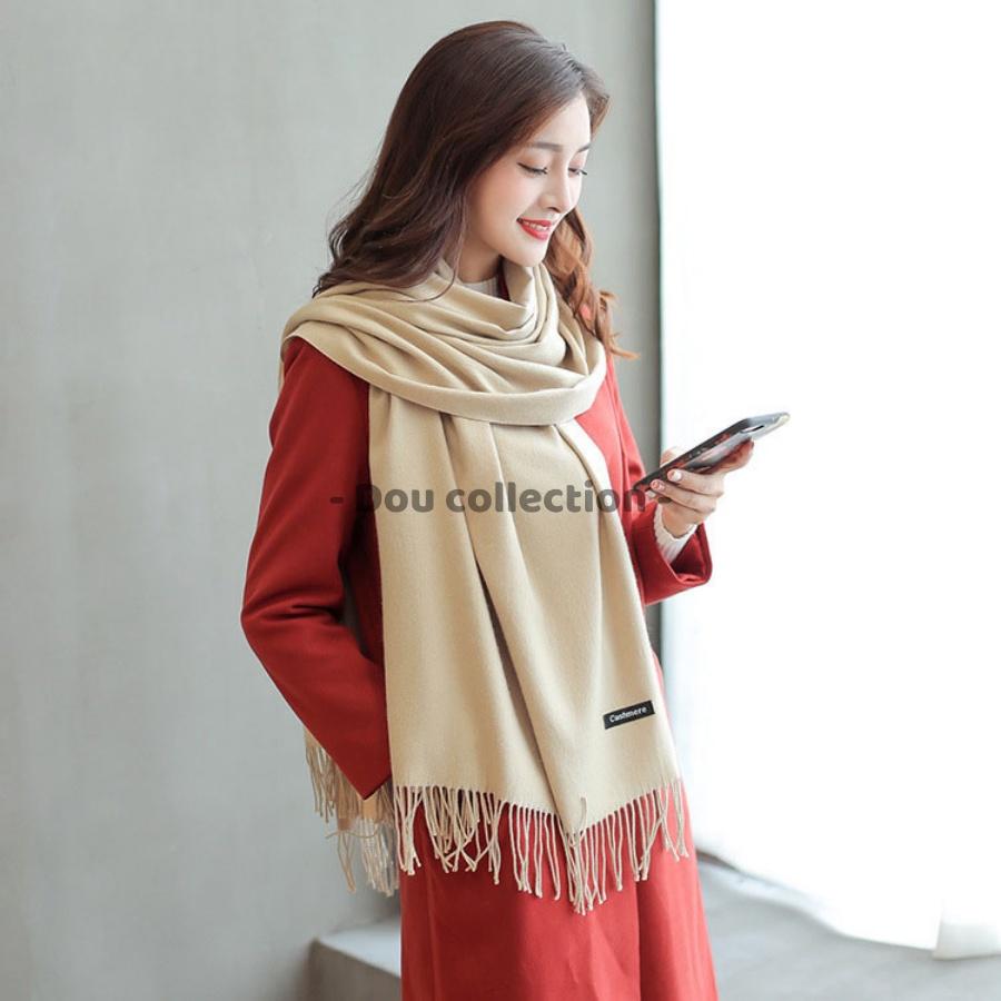 Khăn Cashmere Choàng Cổ Trơn Thời Trang Thu Đông - Chất Liệu Cashmere - 70x190cm - Mã LN016