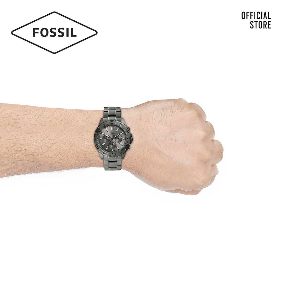 Đồng hồ nam FOSSIL dây thép không gỉ Garret FS5621 - màu xám