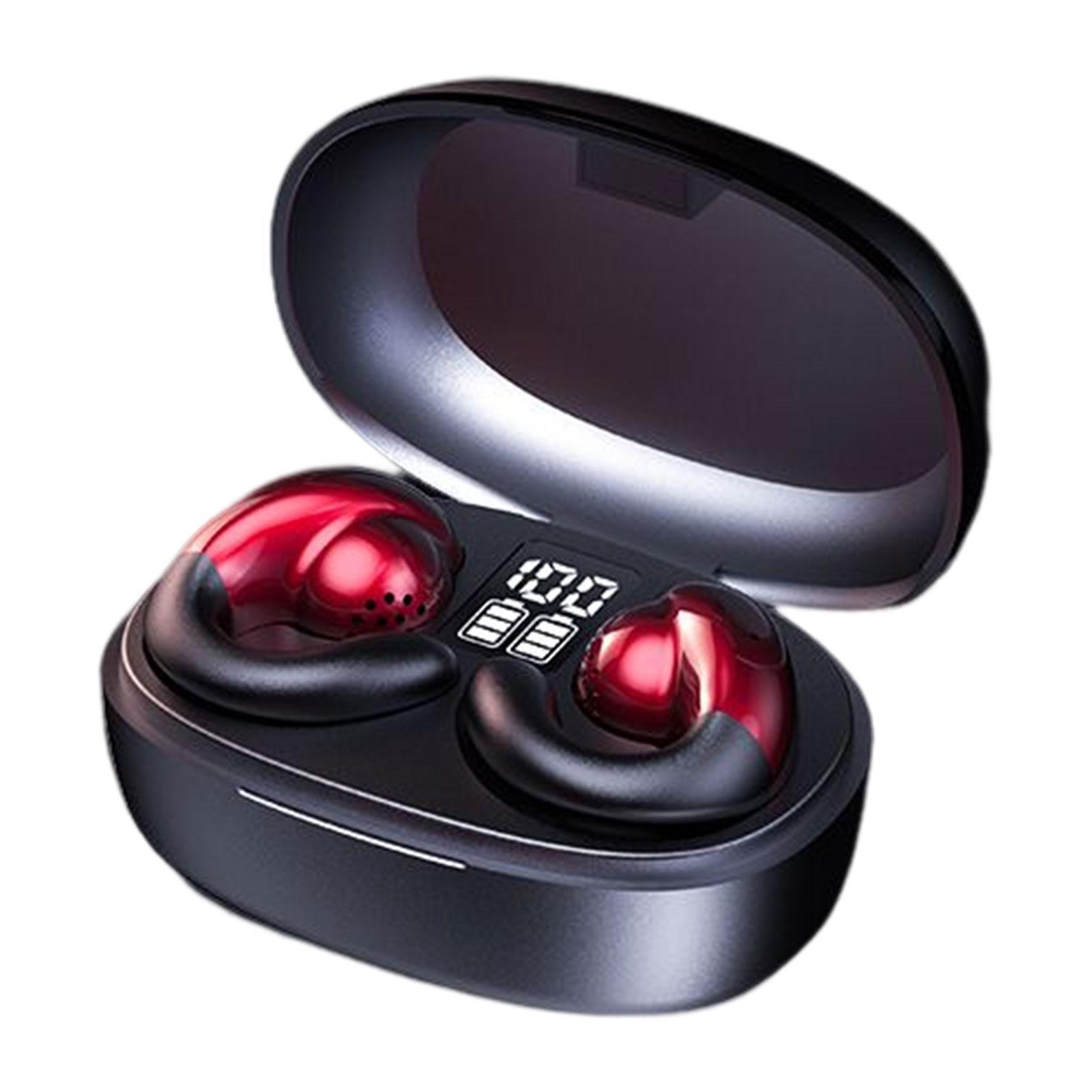 Air Conduction Headphones Ear Clip Earbuds Open Ear headphones Headset IPX5 Waterproof with Charging Case for Driving Cycling Working
