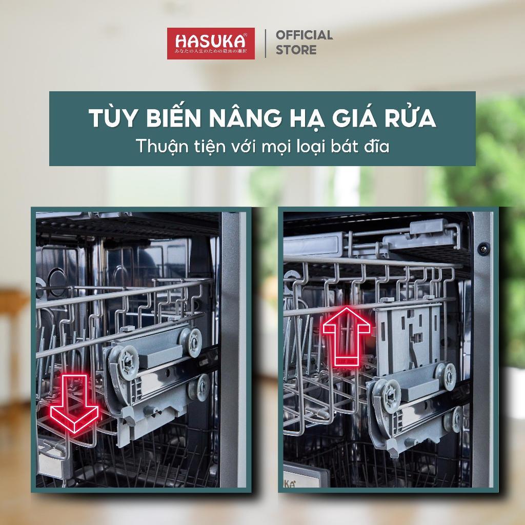 Máy rửa bát HASUKA HSK-MRB999 thiết kế sang trọng, đa dạng chương trình rửa linh hoạt - Hàng chính hãng (Bảo hành 24 tháng)