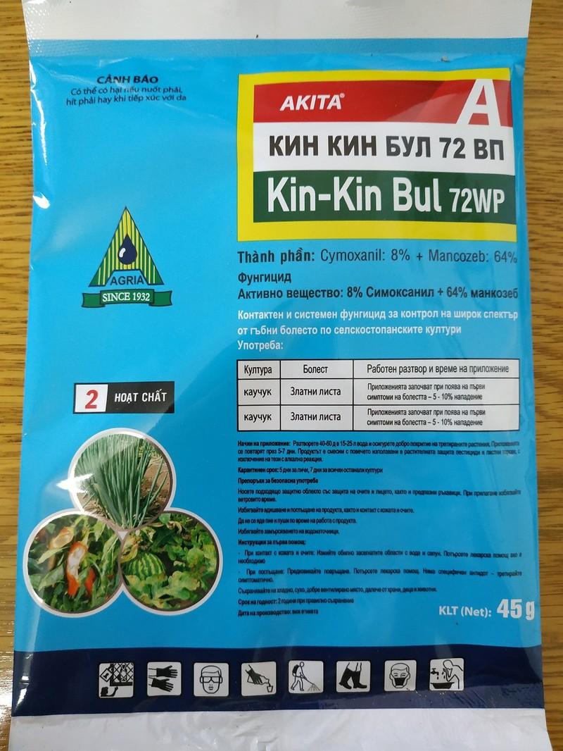 Phòng trừ thối nhũn, Vàng Lá, Rỉ Sắt Kin kin bul 72WP